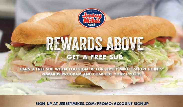 jersey mike's free sub