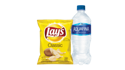 20oz Bottled Water & Chips